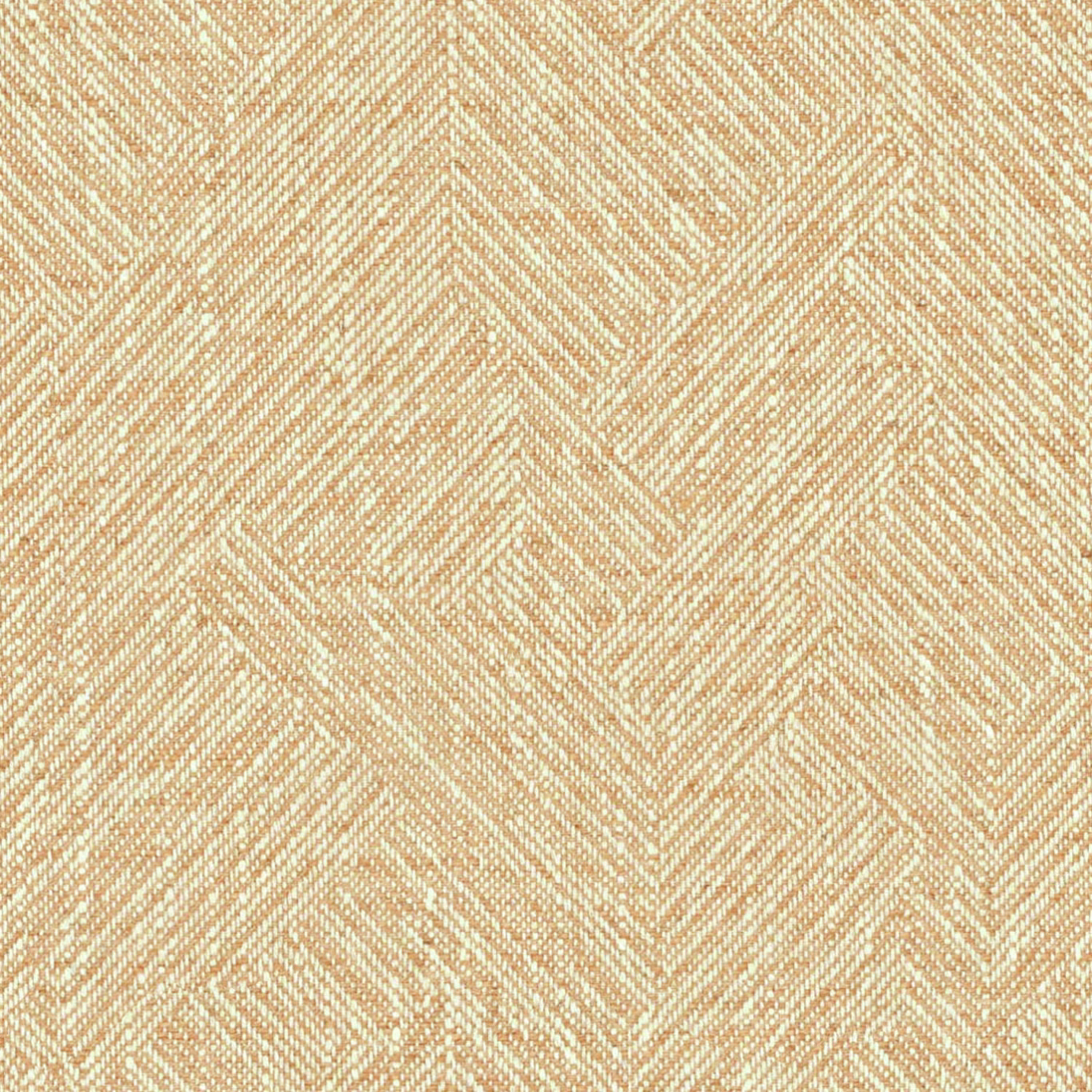Warm mandarin and cream woven fabric with a small chevron trellis texture