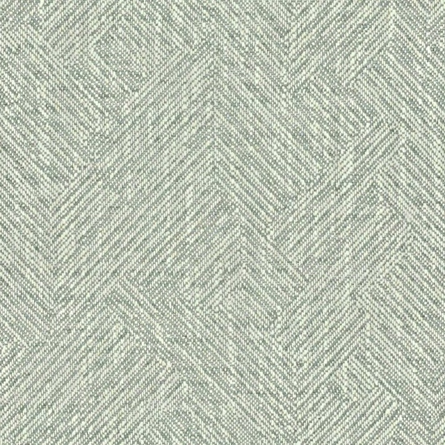 Pale aqua-green woven fabric with fine diagonal chevrons forming a soft lattice