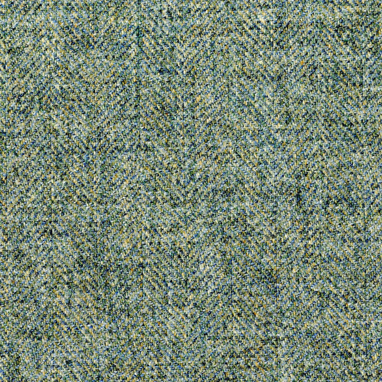 Mottled sage, blue and cream woven textile with fine diagonal texture