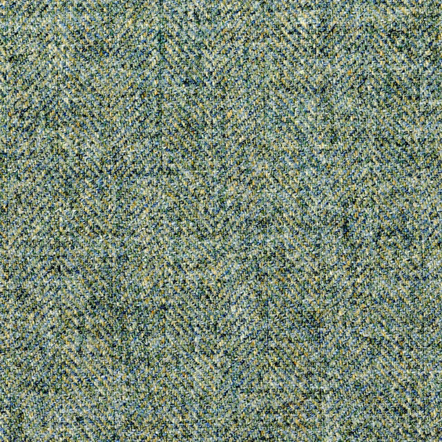 Mottled sage, blue and cream woven textile with fine diagonal texture
