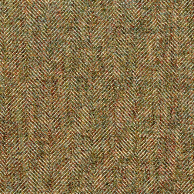 Mottled olive and rust herringbone weave with fine cream and taupe flecks