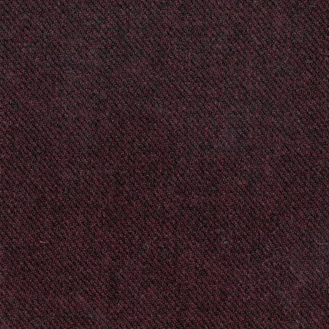 Deep berry-burgundy textile with black flecks and a fine diagonal weave