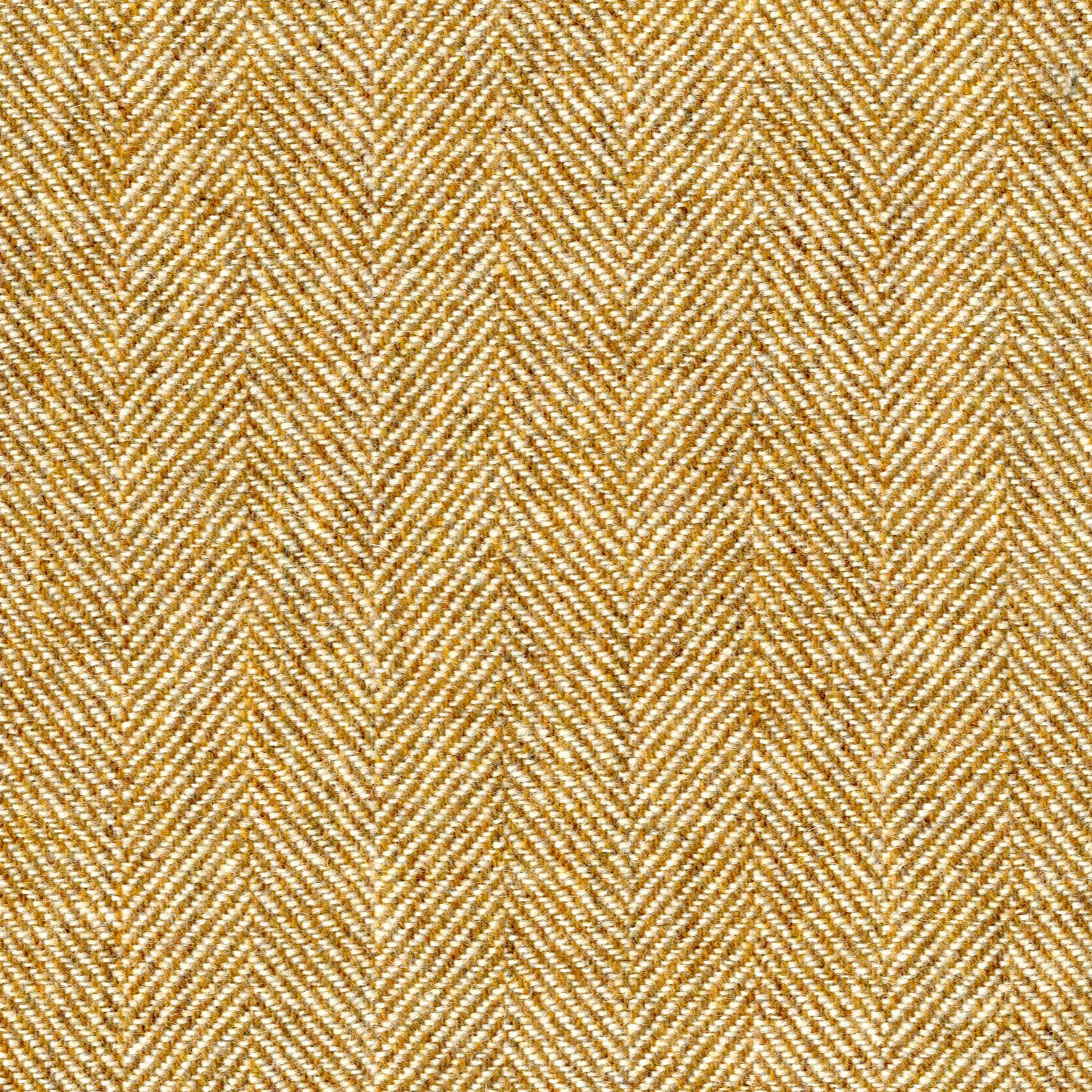 Warm ochre-gold herringbone weave with fine cream highlights