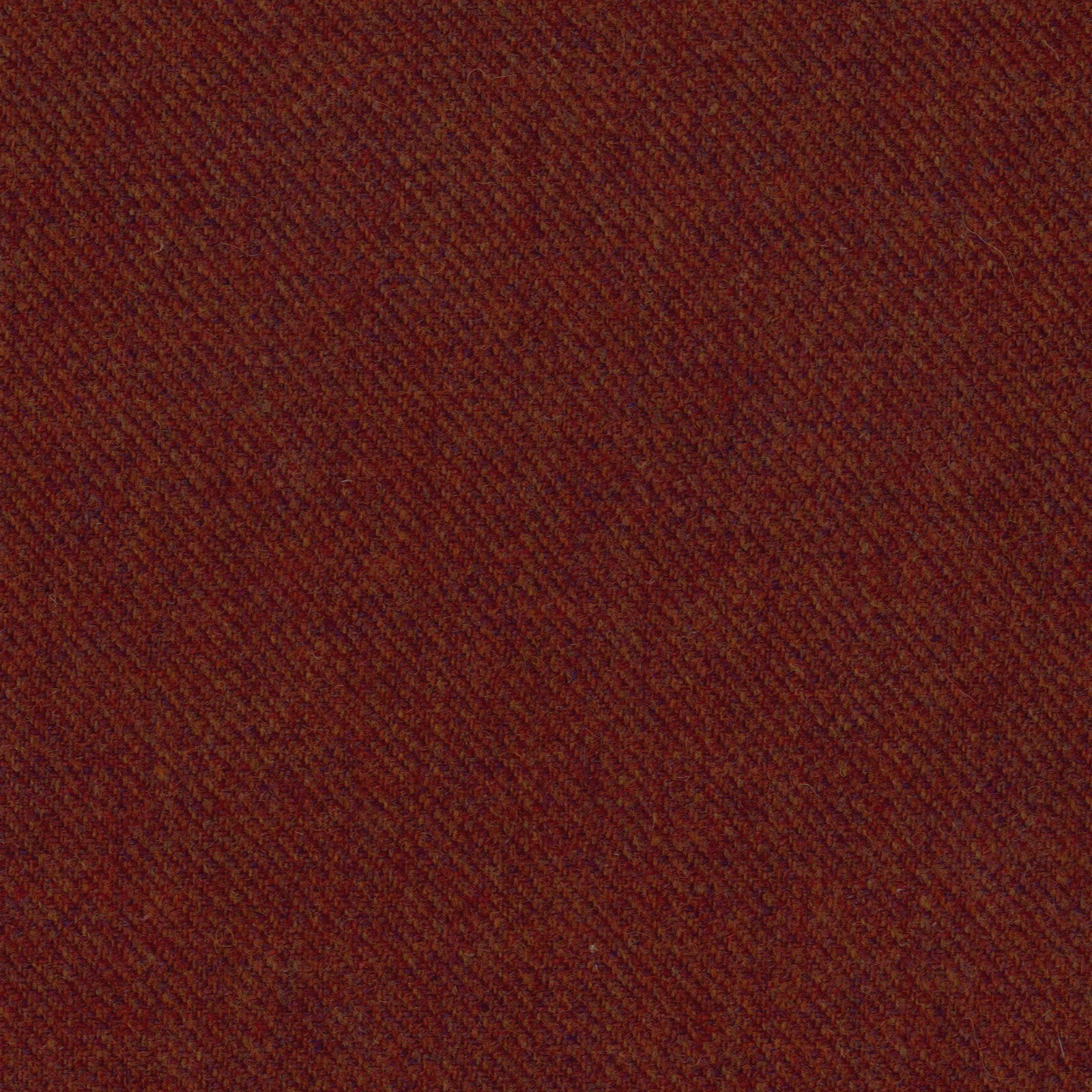 Deep russet-brown woven fabric with fine diagonal ridges and subtle tonal variation