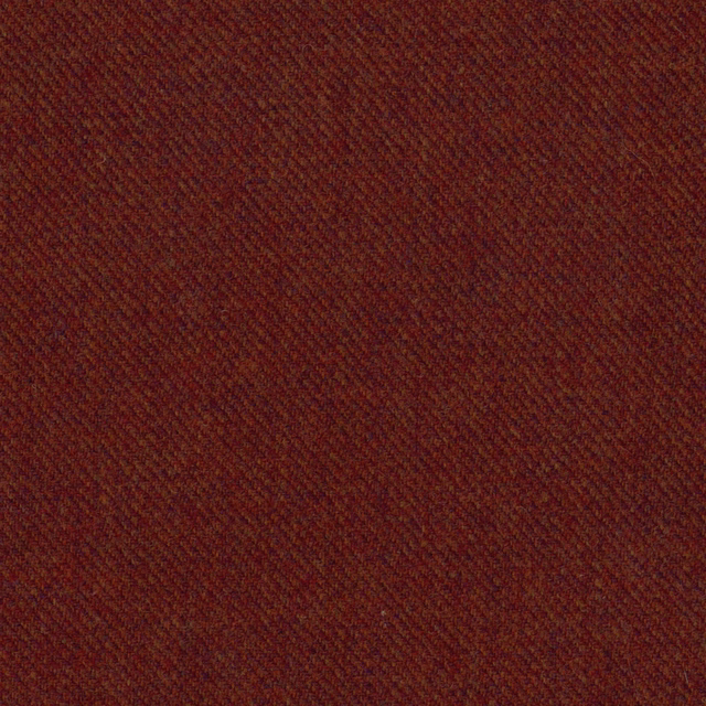 Deep russet-brown woven fabric with fine diagonal ridges and subtle tonal variation