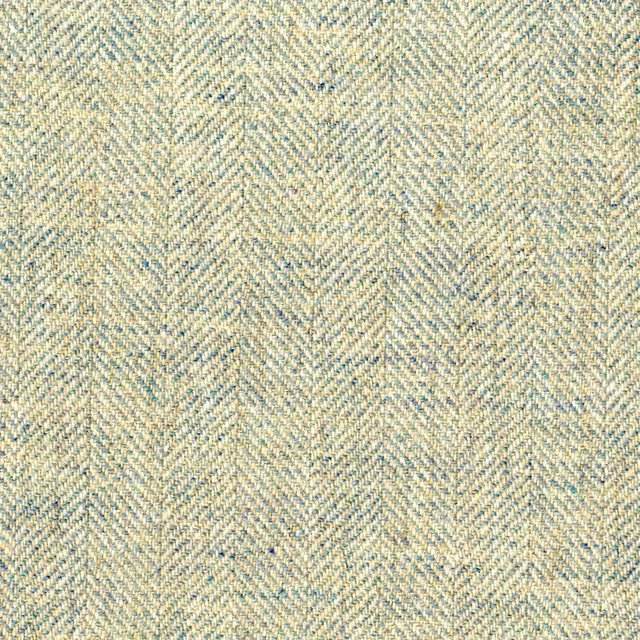Warm beige woven textile with pale blue-green flecks and diagonal texture