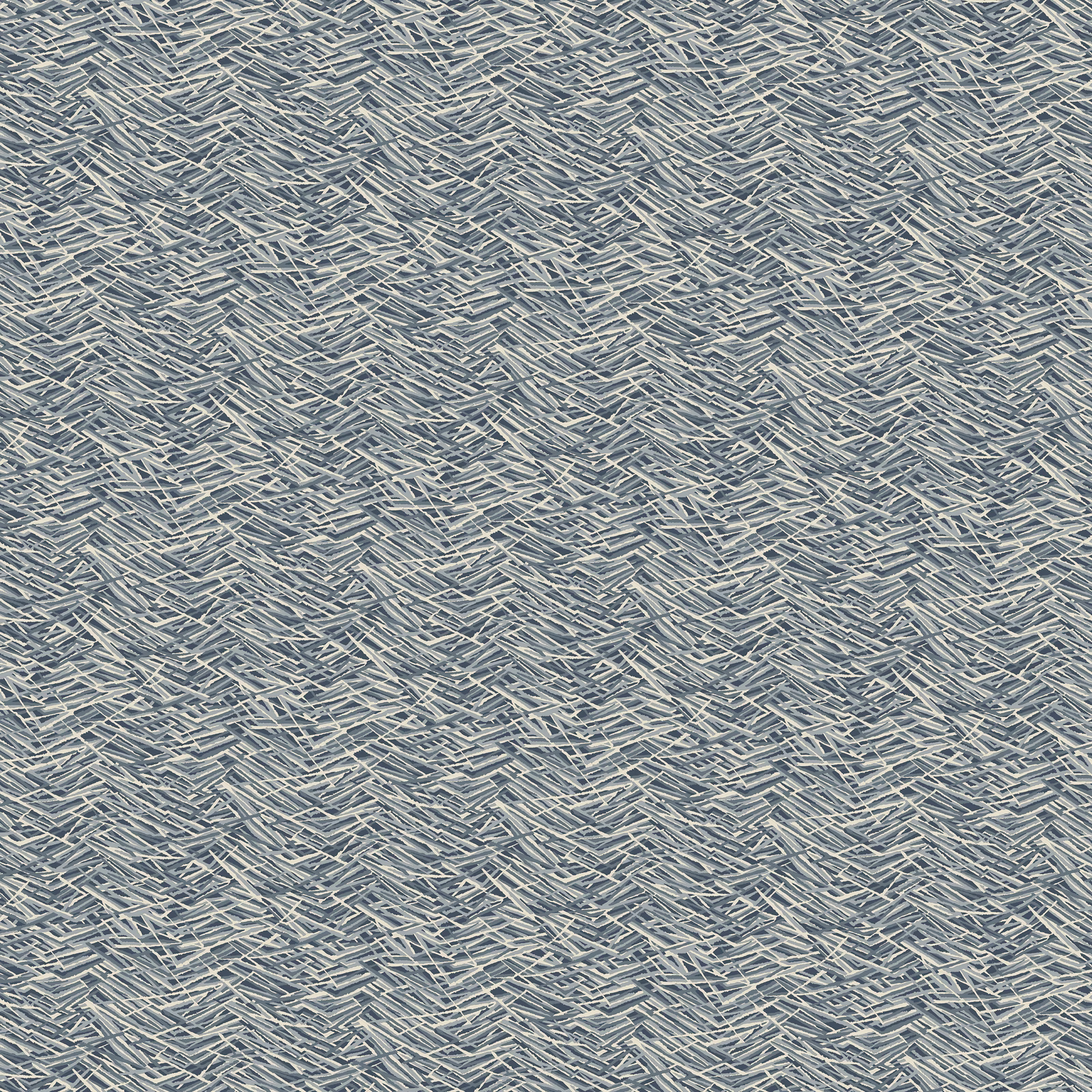 Cool steel grey fabric with dense white and charcoal angular line marks