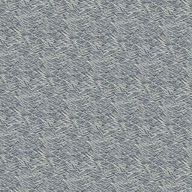 Cool steel grey fabric with dense white and charcoal angular line marks