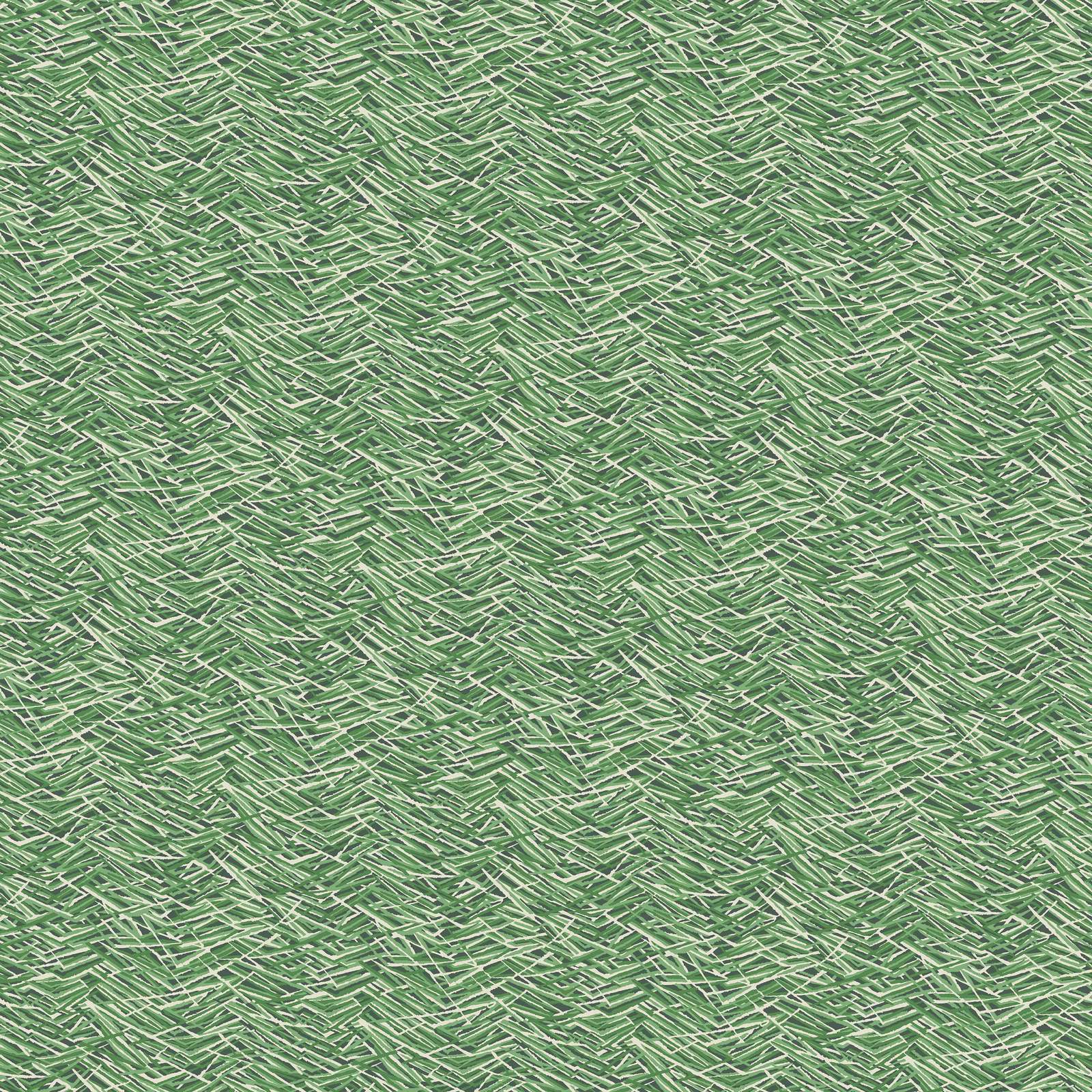 Dense emerald green textile with fine pale diagonal threads and textured woven surface