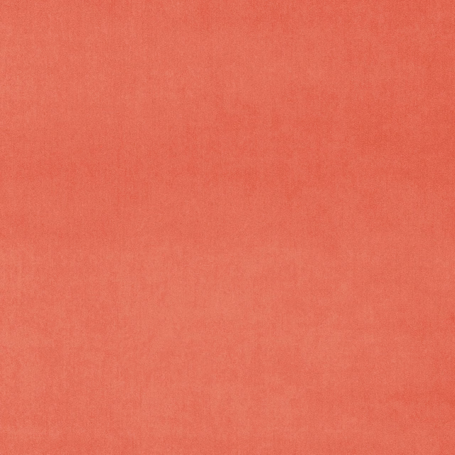 Coral red plain velvet swatch with a soft brushed pile