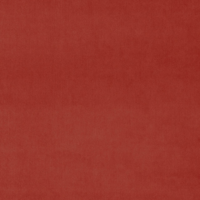 Deep lipstick red plain velvet fabric swatch with a soft pile