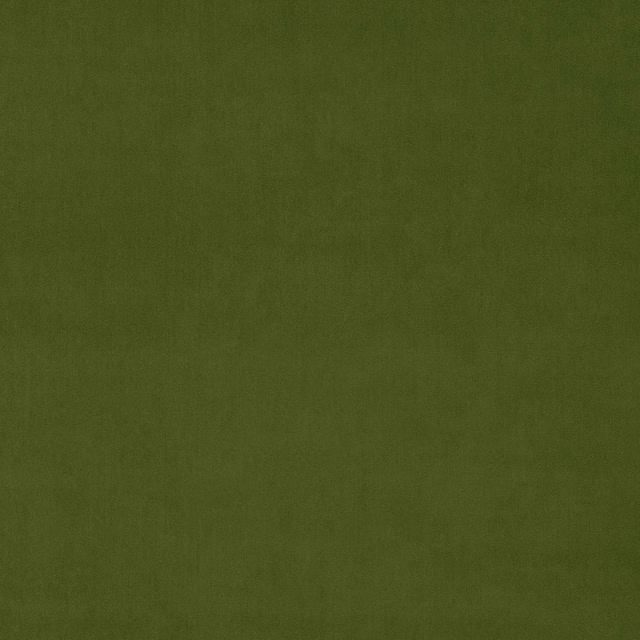 Deep olive green velvet fabric swatch with a smooth plain pile