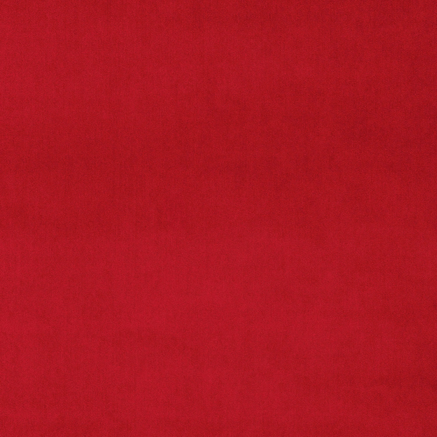 Deep poppy red plain velvet with a soft, dense pile texture