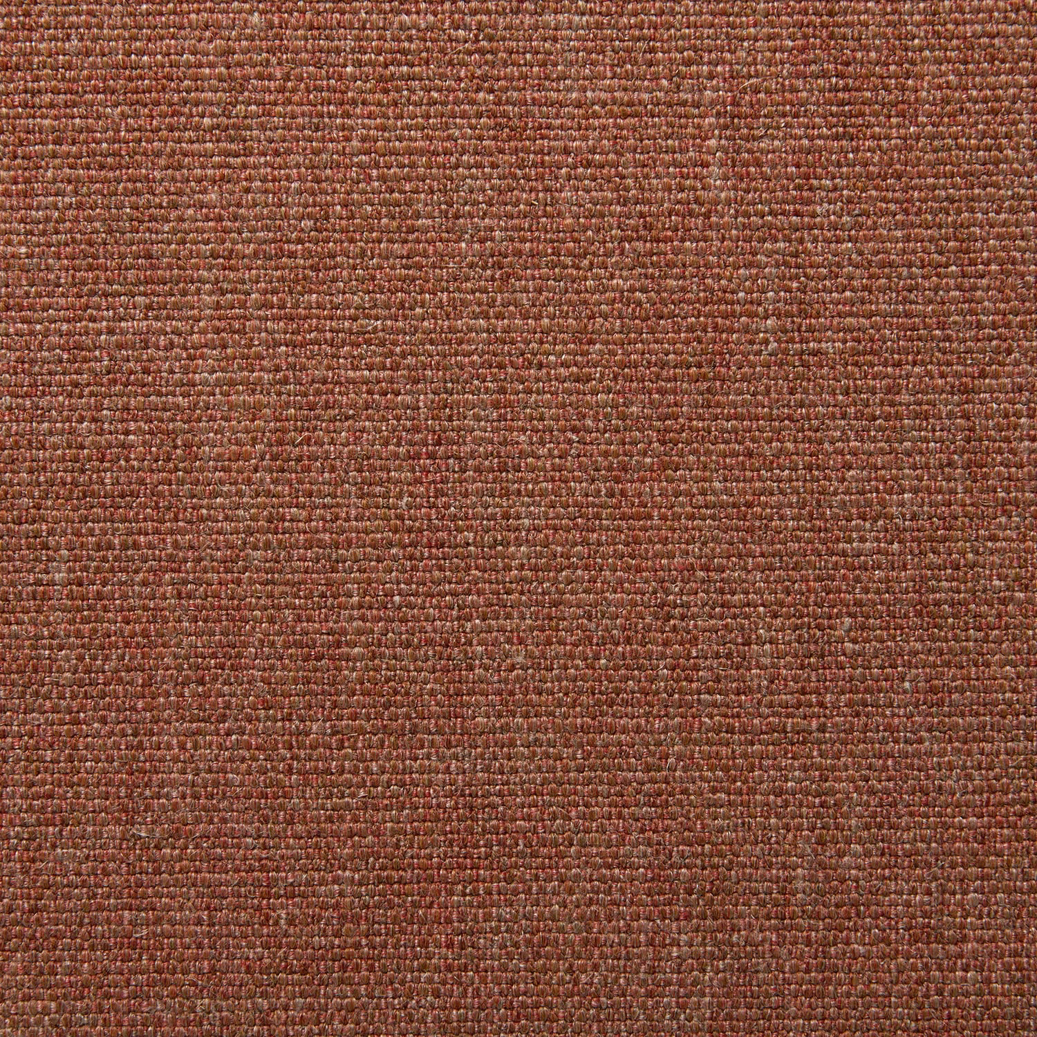 Close-up of Orta Ember’s warm ember-red plain weave with subtle brown flecks