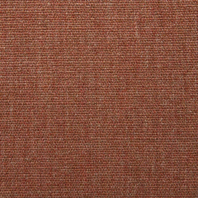 Close-up of Orta Ember’s warm ember-red plain weave with subtle brown flecks