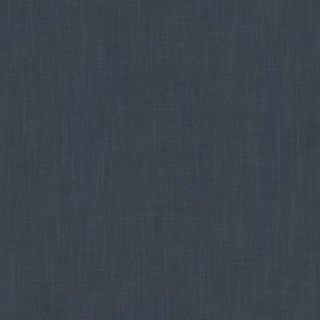 Deep blue plain woven fabric swatch with subtle slub texture
