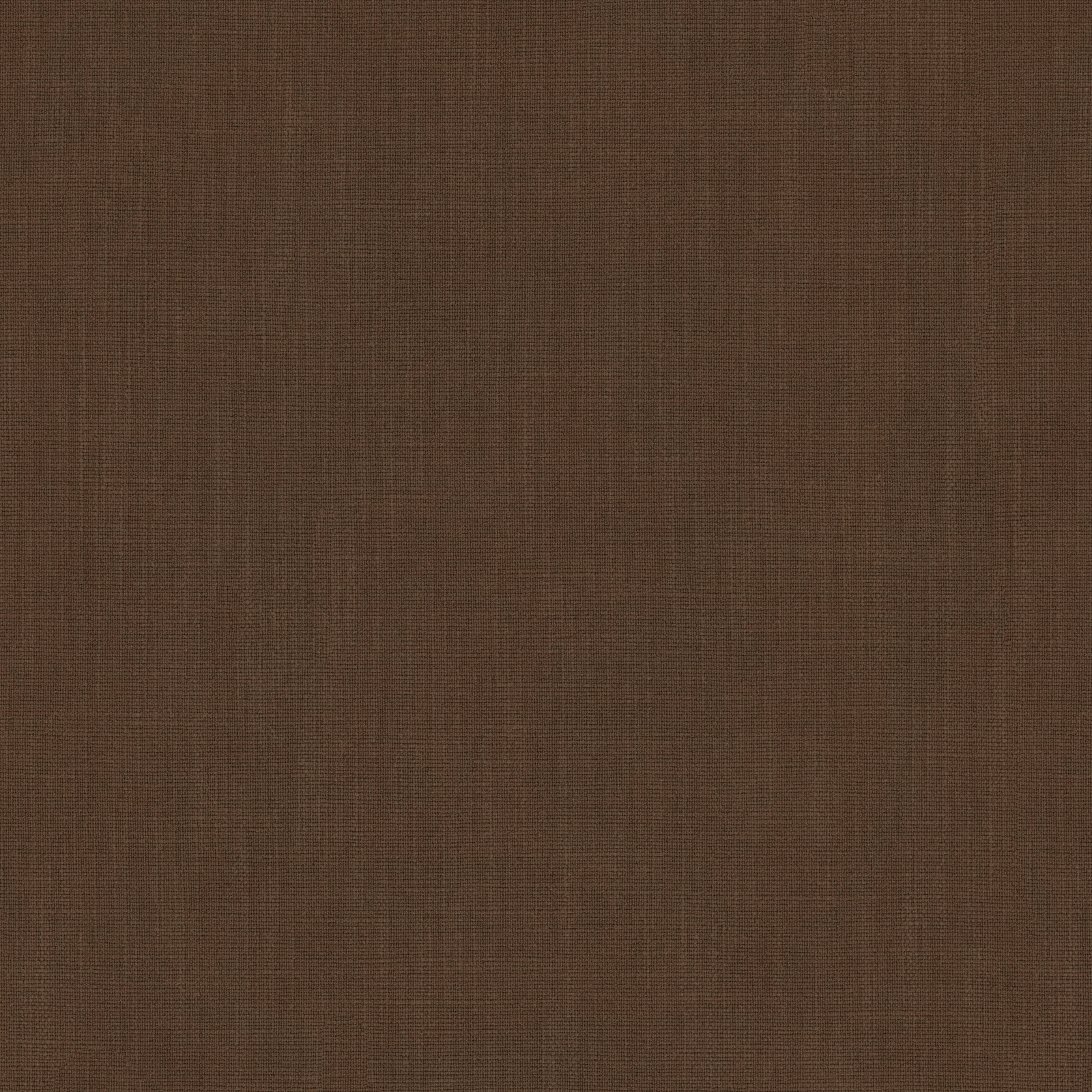 Dark brown plain woven fabric with a subtle textured linen-wool look
