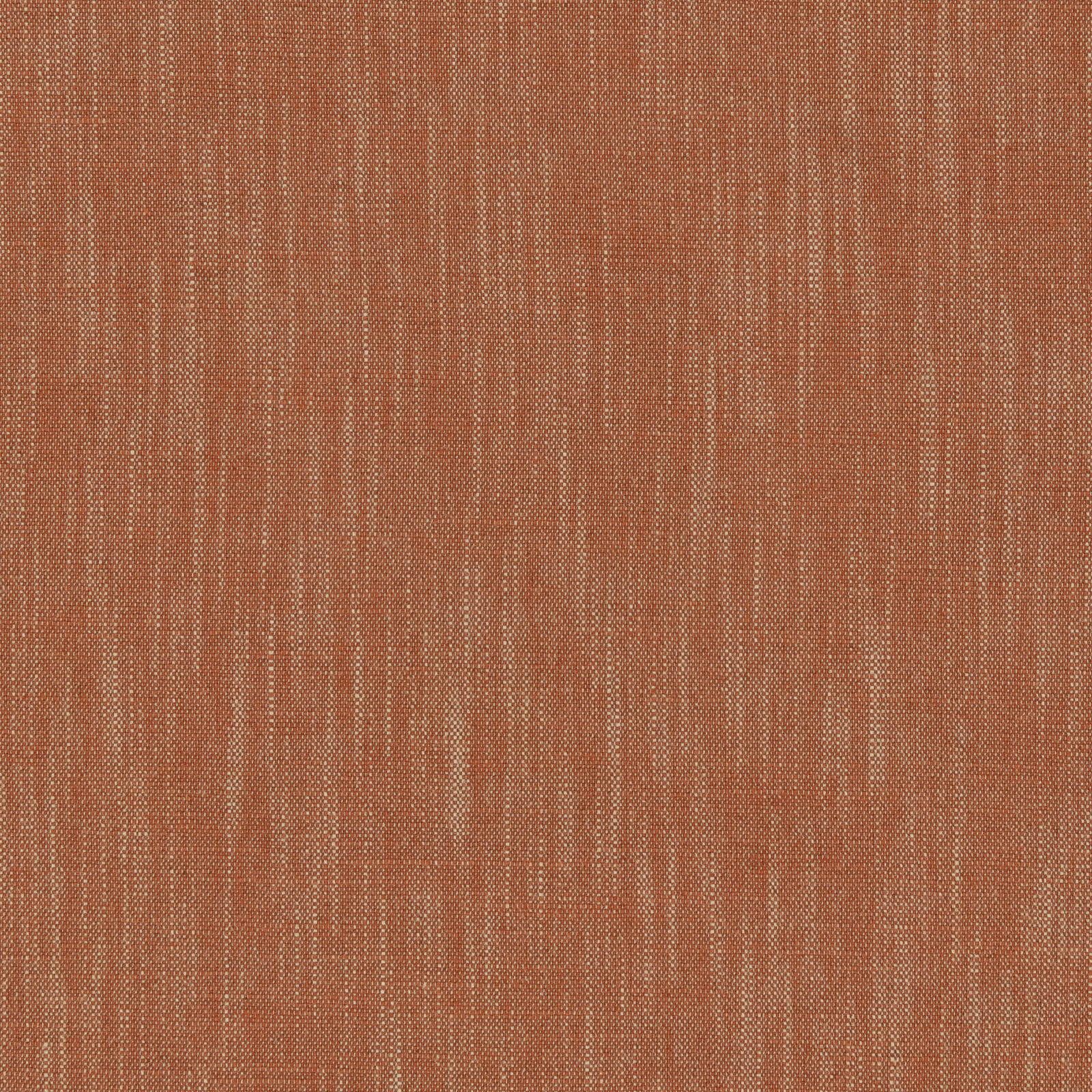 Warm terracotta plain weave fabric with subtle vertical slubs and heathered texture