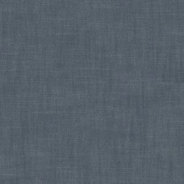 Close-up of a plain woven fabric in muted dusty cobalt blue