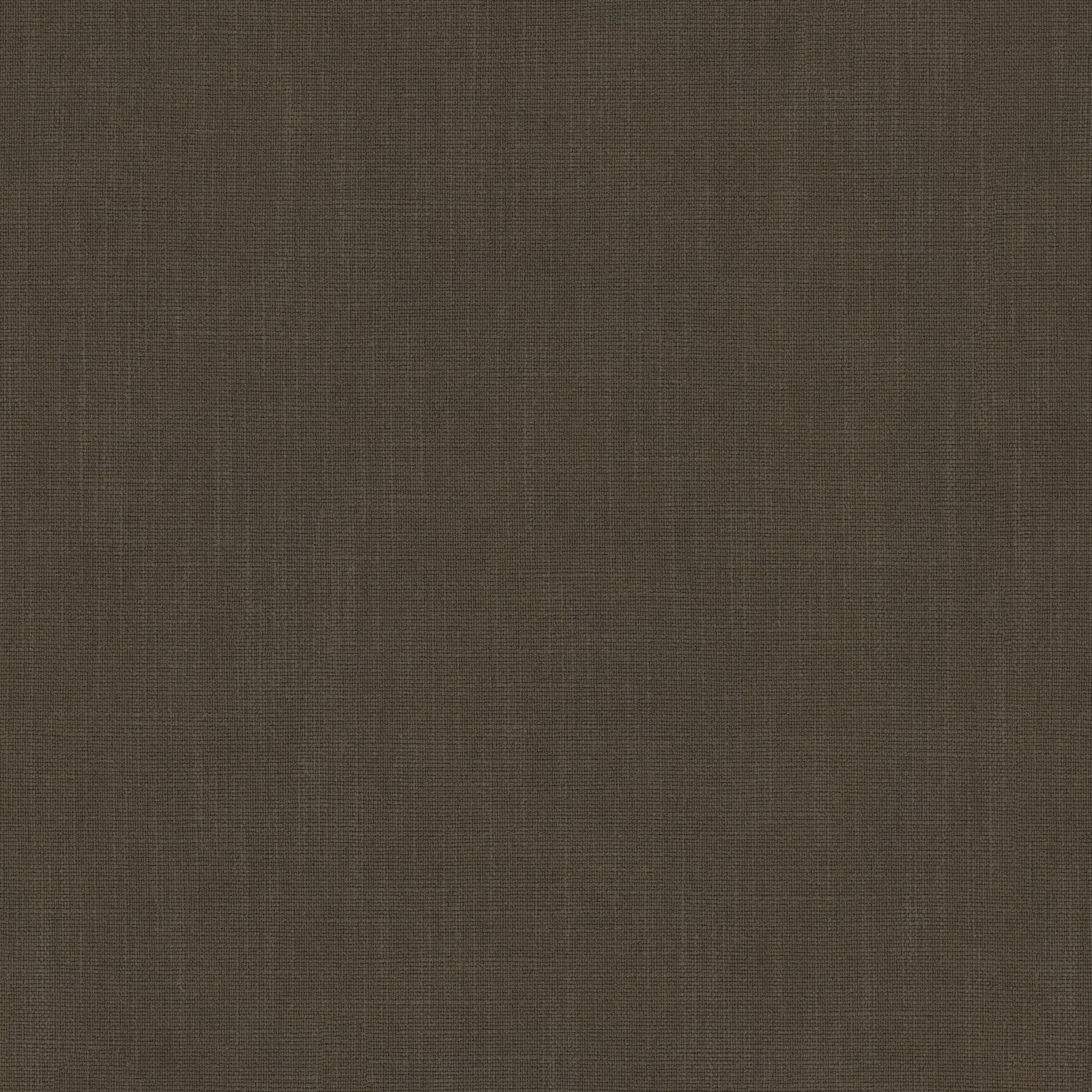 Deep dark brown plain-woven fabric swatch with a matte, earthy texture
