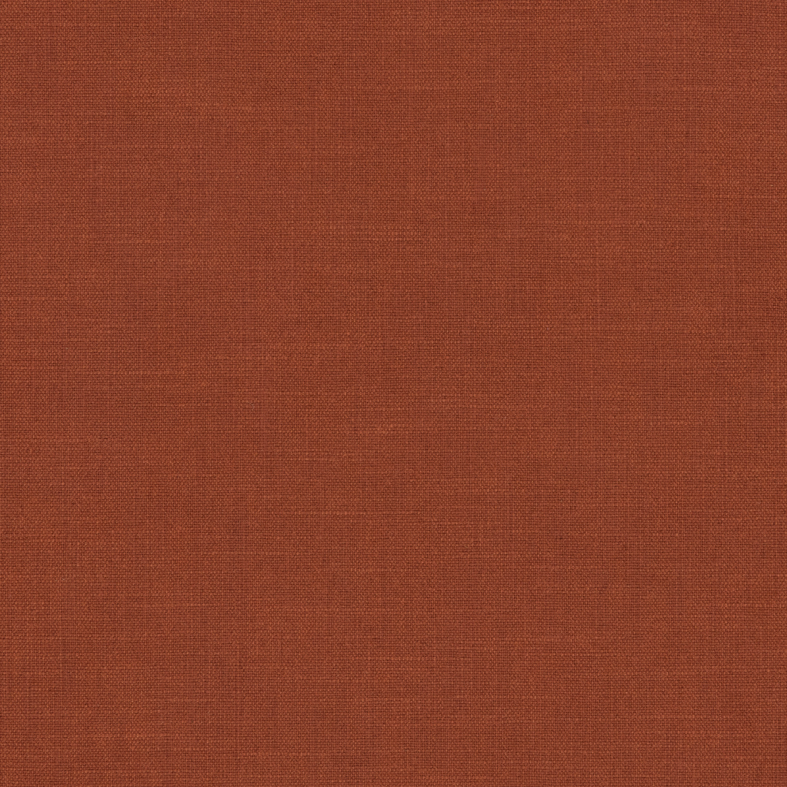 Deep burnt terracotta plain woven fabric with a fine textured surface