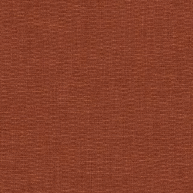 Deep burnt terracotta plain woven fabric with a fine textured surface