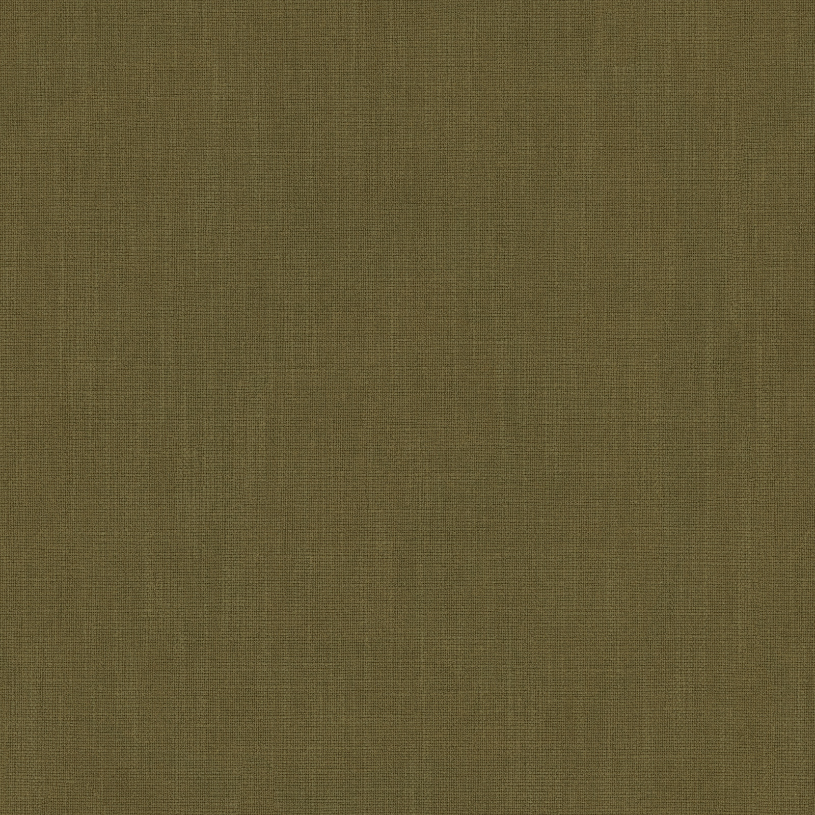 Muted olive plain-weave fabric swatch with fine textured surface