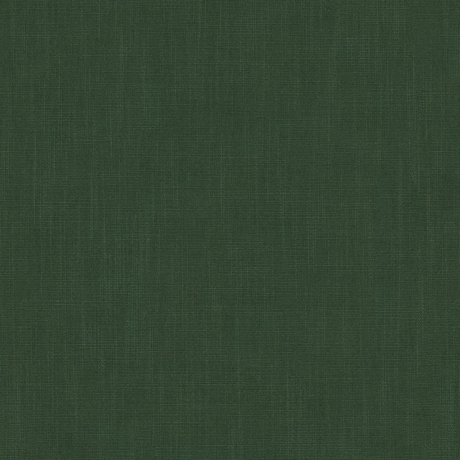 Deep forest green plain woven fabric swatch with fine natural texture