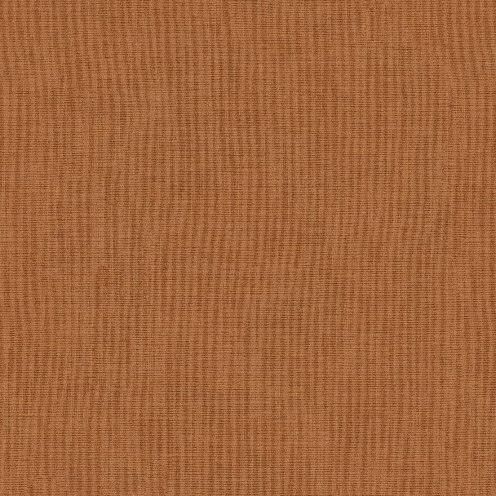 Warm melon terracotta plain woven fabric with a fine slubby texture