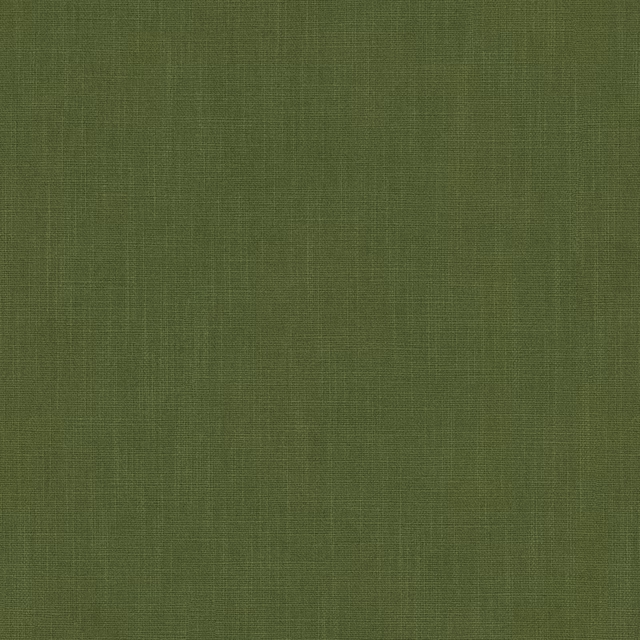 Close-up of plain muted moss green woven fabric with fine texture