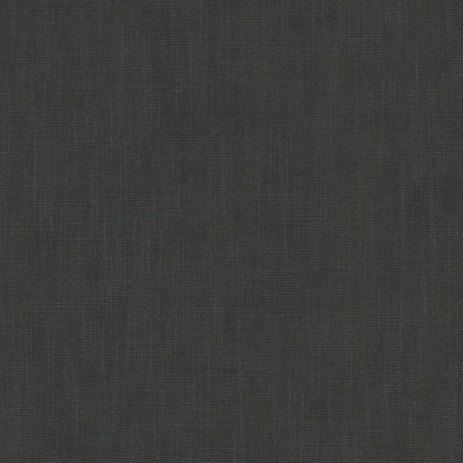 Dark charcoal plain-woven fabric swatch with a fine textured finish