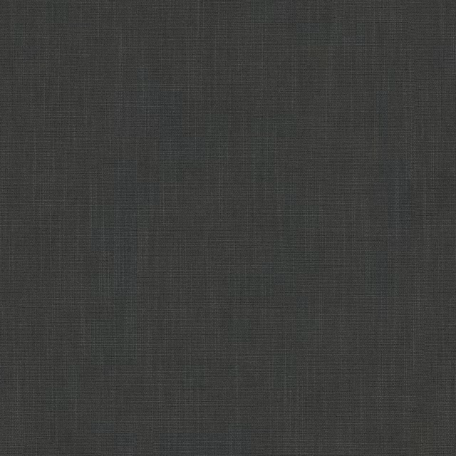 Dark charcoal plain-woven fabric swatch with a fine textured finish