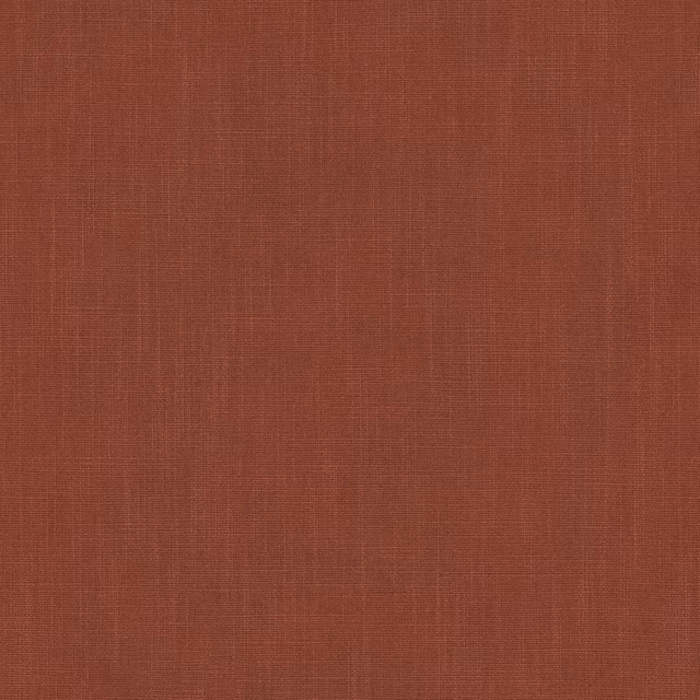 Close-up of muted terracotta plain woven fabric with fine crosshatch texture
