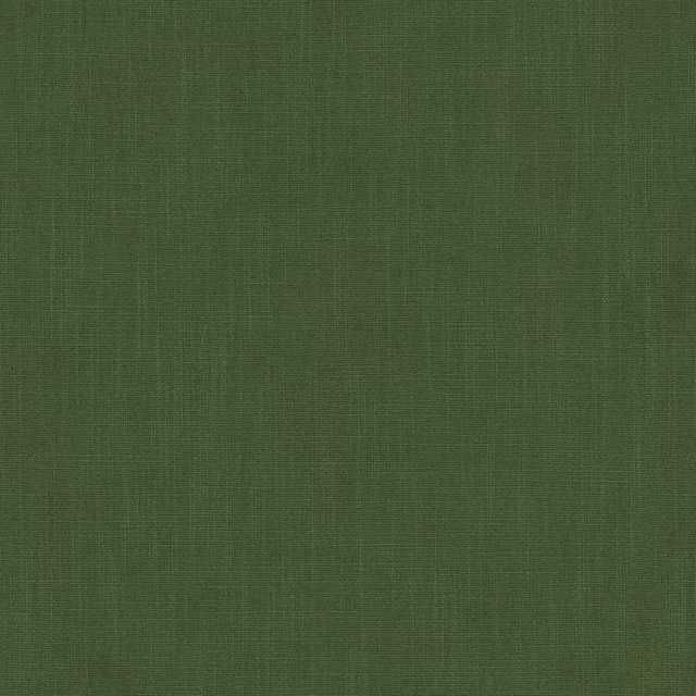 Deep moss green plain woven fabric swatch with subtle linen-like texture