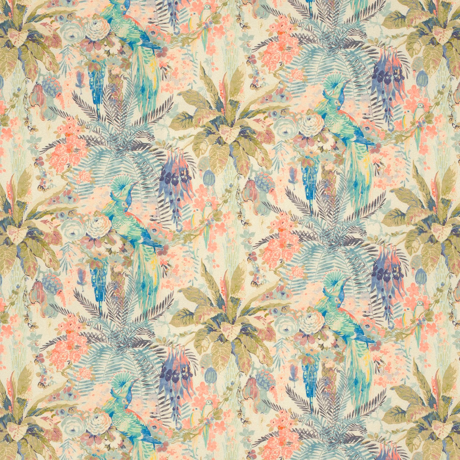 Rainforest Rabble Sherbet fabric