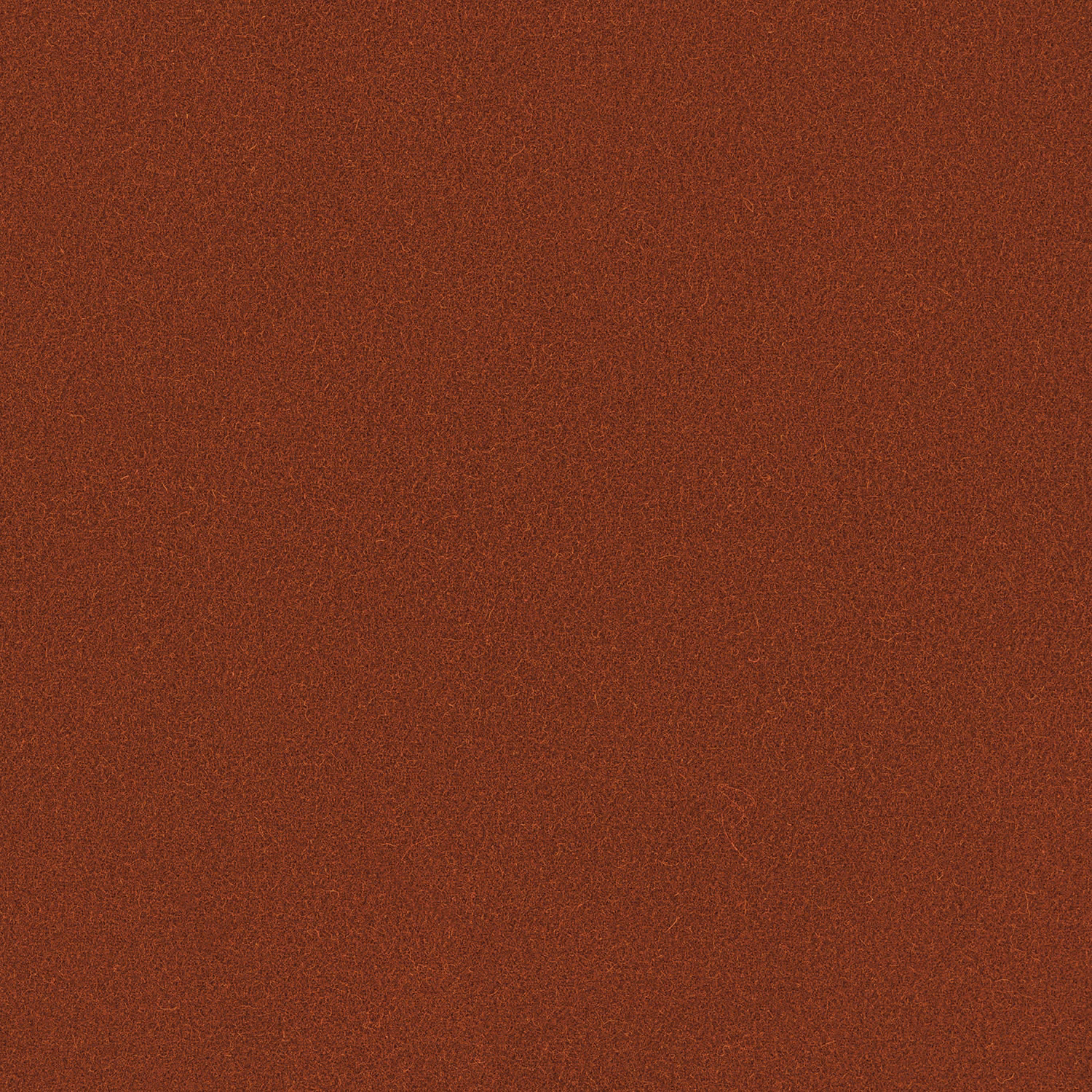 Close-up of muted brick-red Romney wool with a fine, even woven texture