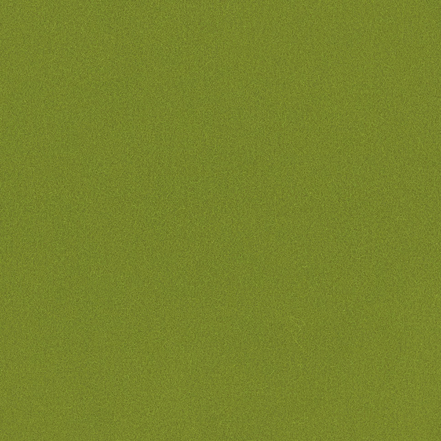 Close-up of muted grass green Romney wool with a fine plain woven texture