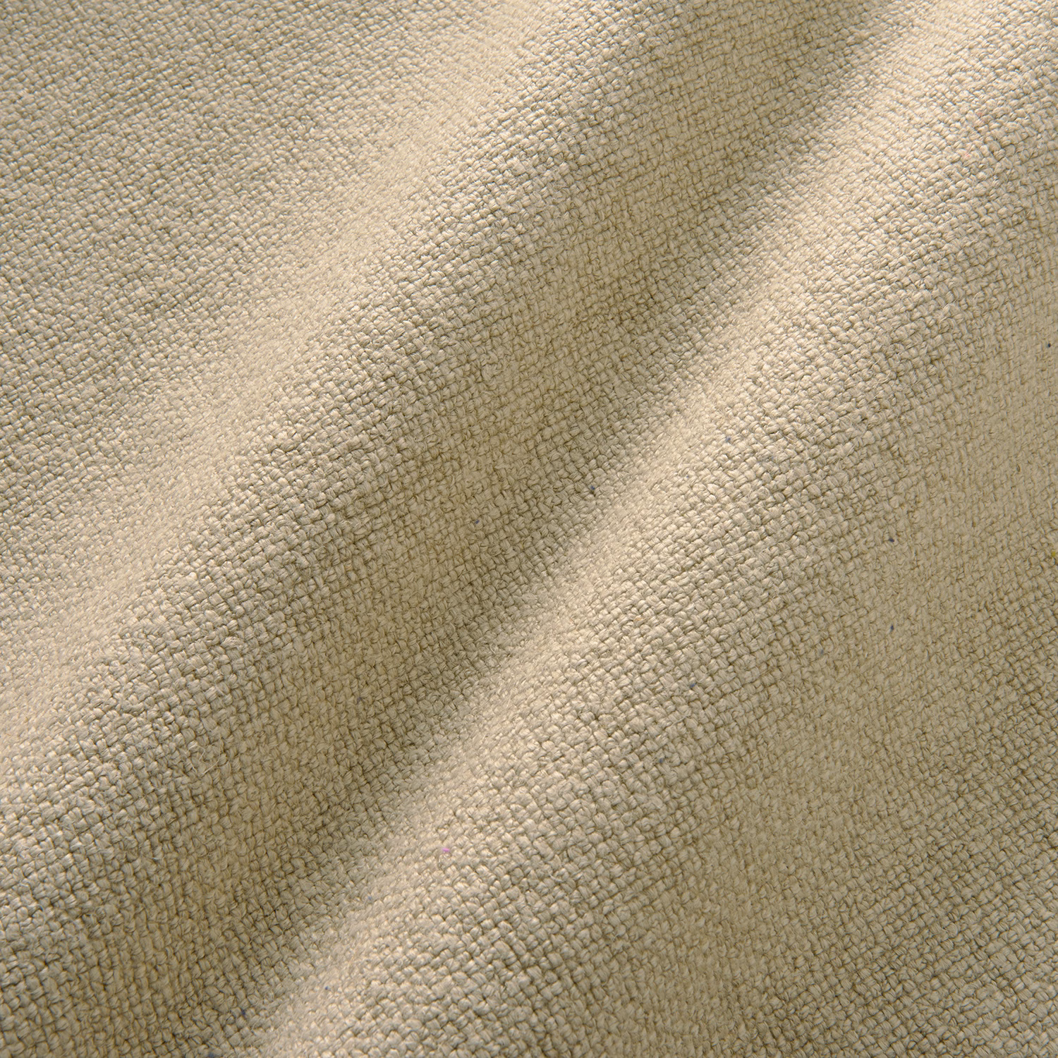 Close-up of Lucca Putty’s warm taupe nubby woven linen texture