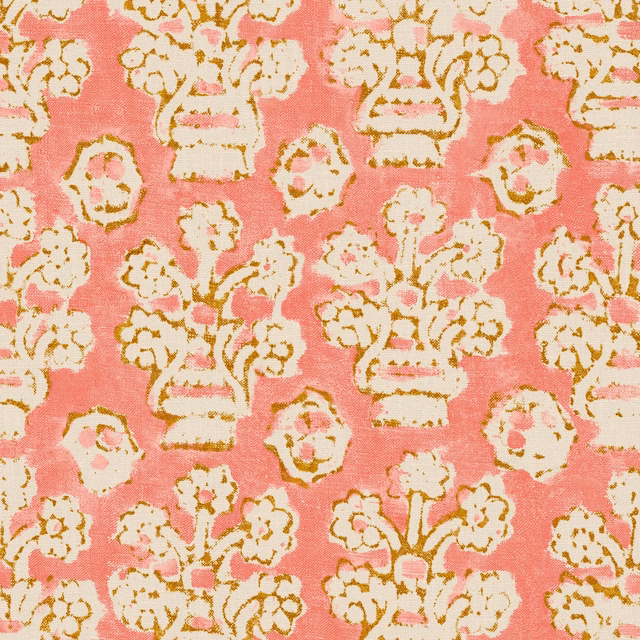 Shirin Coral fabric