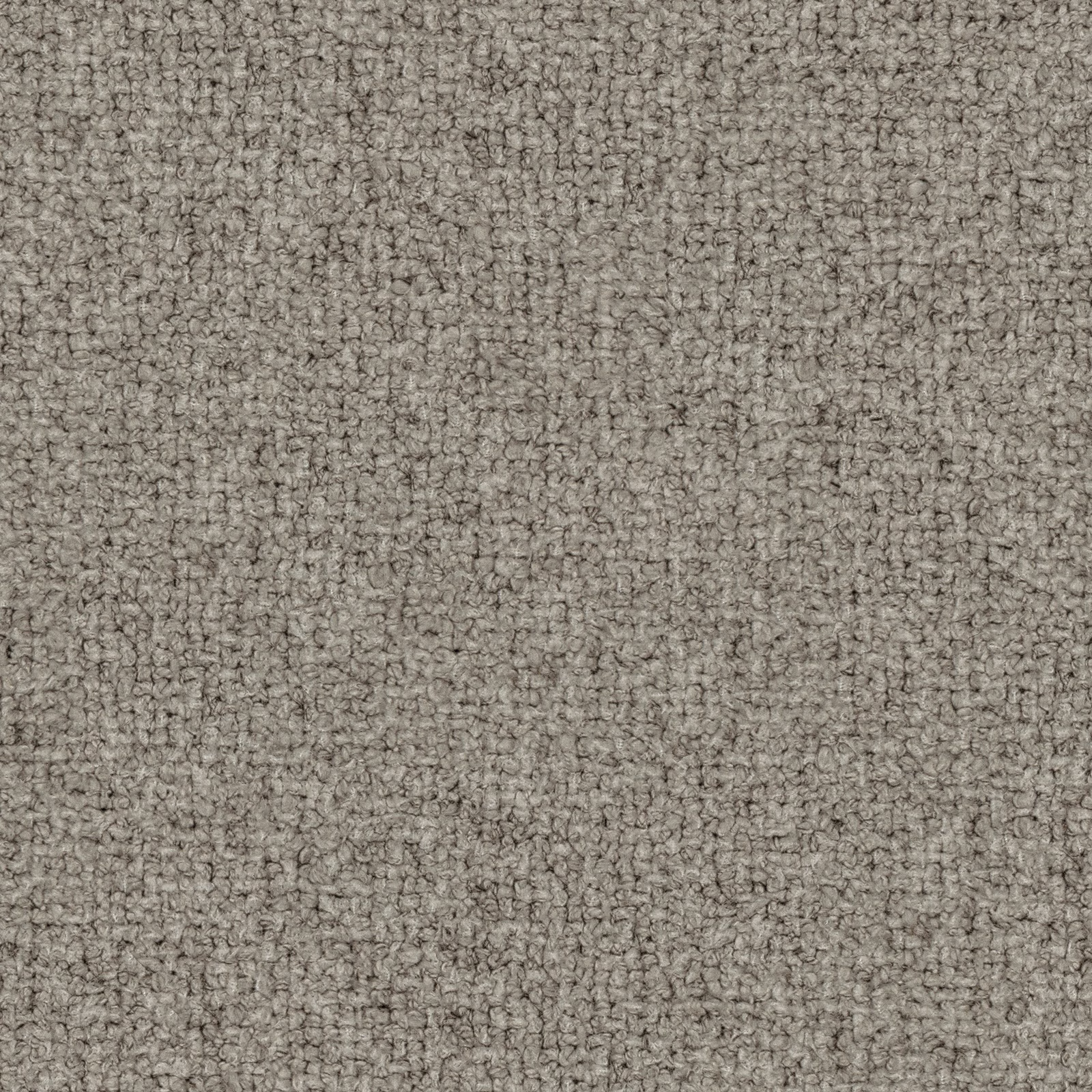 Warm taupe-grey fabric with a small irregular looped weave and softly mottled surface