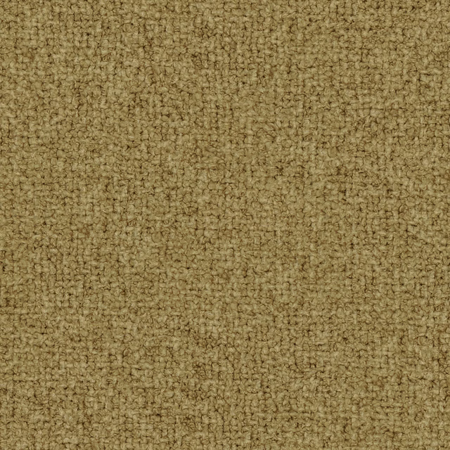 Close-up of amber-gold plain weave with nubby loops and darker tonal flecks