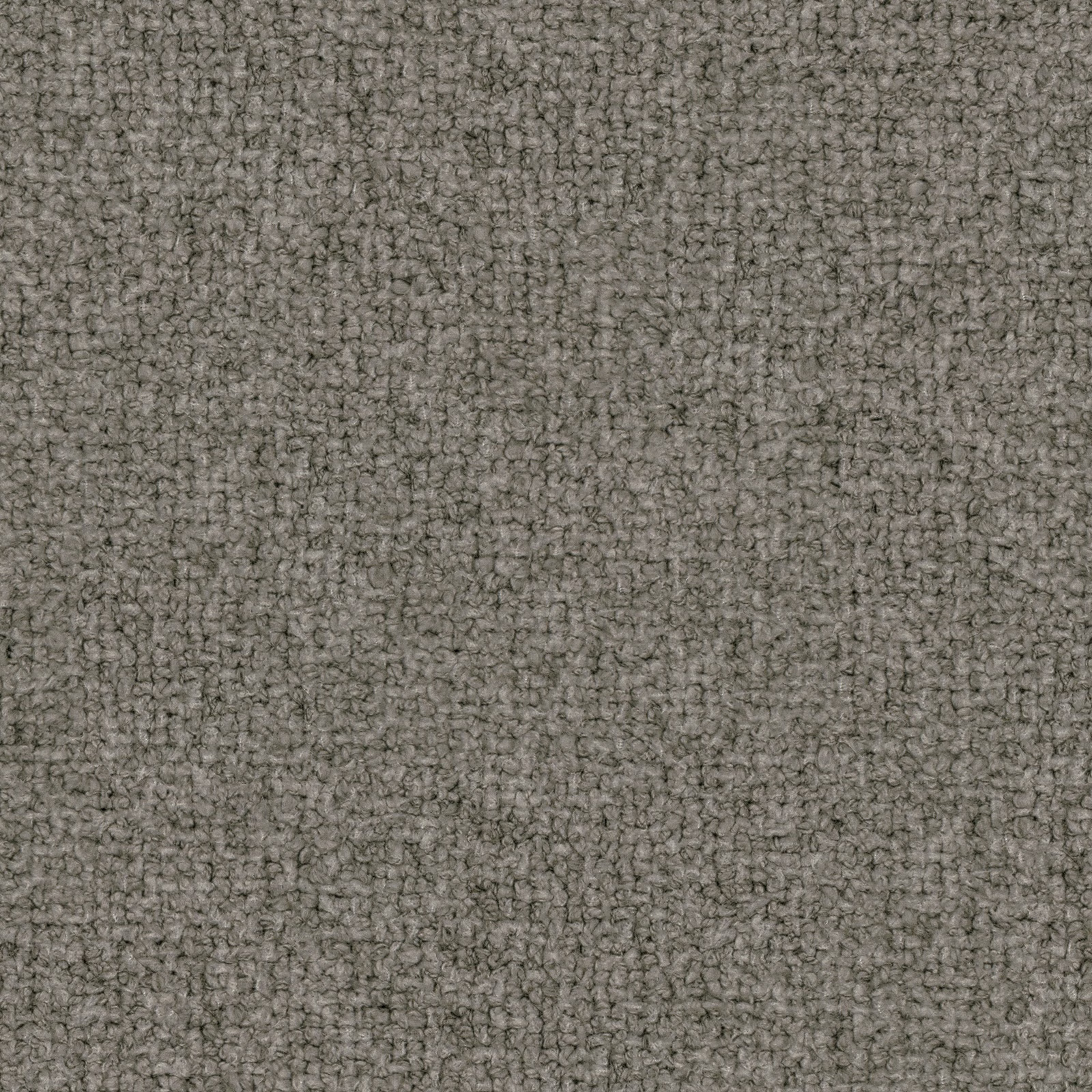 Close-up of warm fossil taupe-grey fabric with a dense irregular woven texture