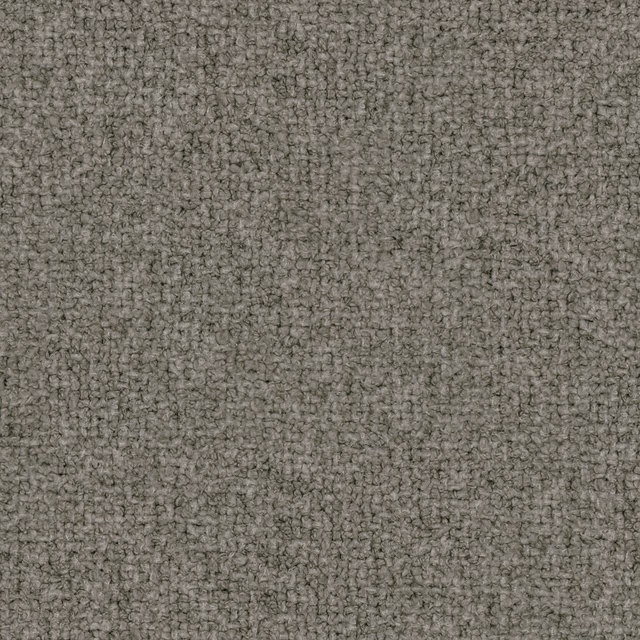 Close-up of warm fossil taupe-grey fabric with a dense irregular woven texture