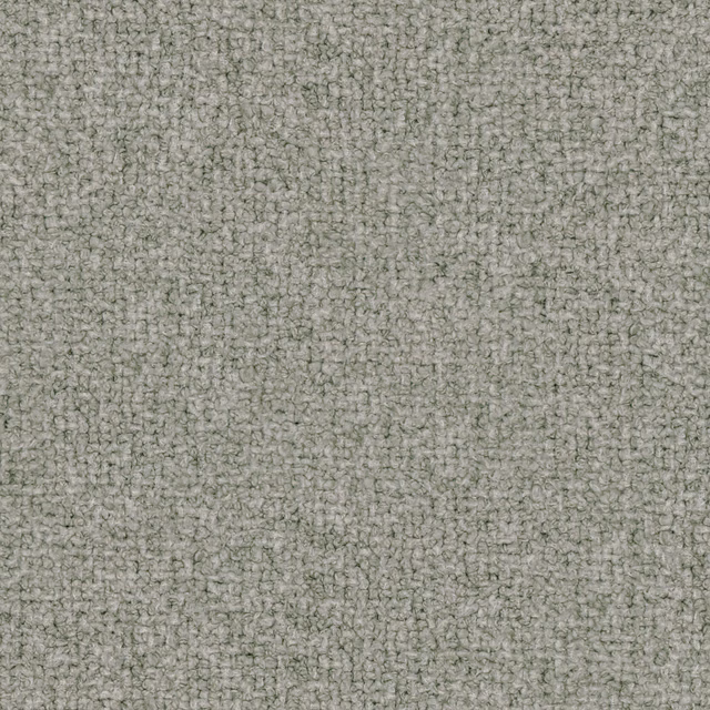 Close-up of a softly looped mineral grey-green plain woven fabric texture