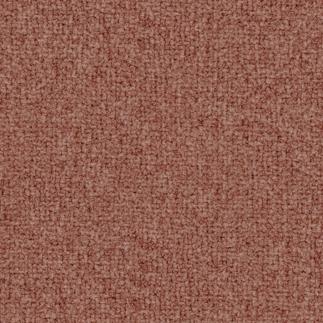 Close-up of muted terracotta-rose plain weave with a softly looped texture