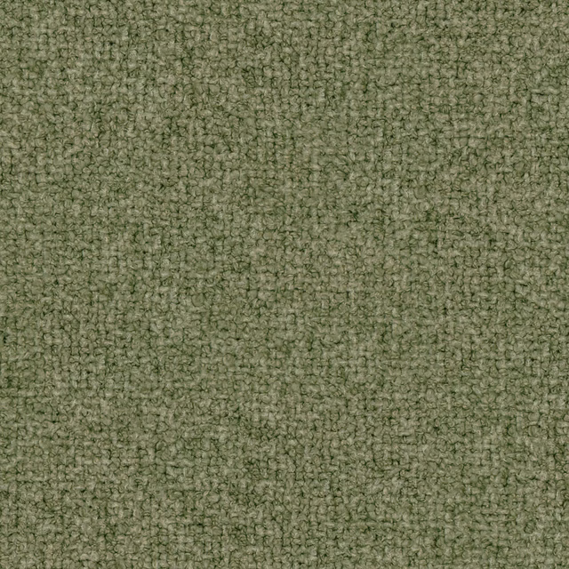 Close-up of nubby woven fabric in muted winter moss green with tonal flecks