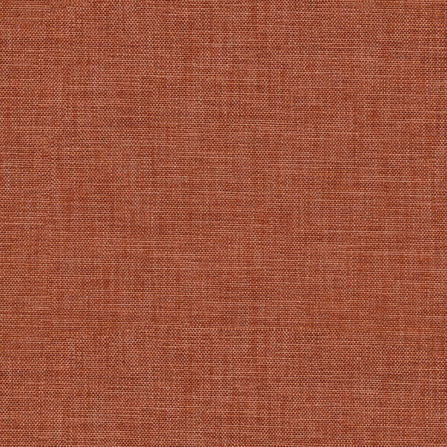 Close-up of warm ember terracotta plain weave with subtle horizontal tonal variation