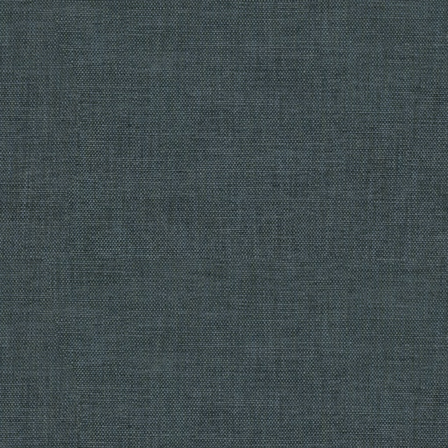 Close view of muted indigo-blue plain weave with a subtle crosshatched texture