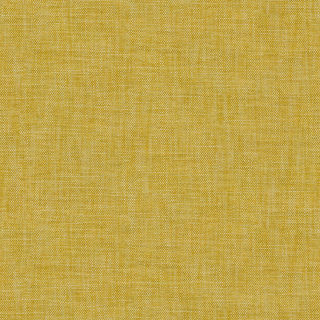 Close-up of warm lemon yellow plain woven fabric with fine crosshatch texture