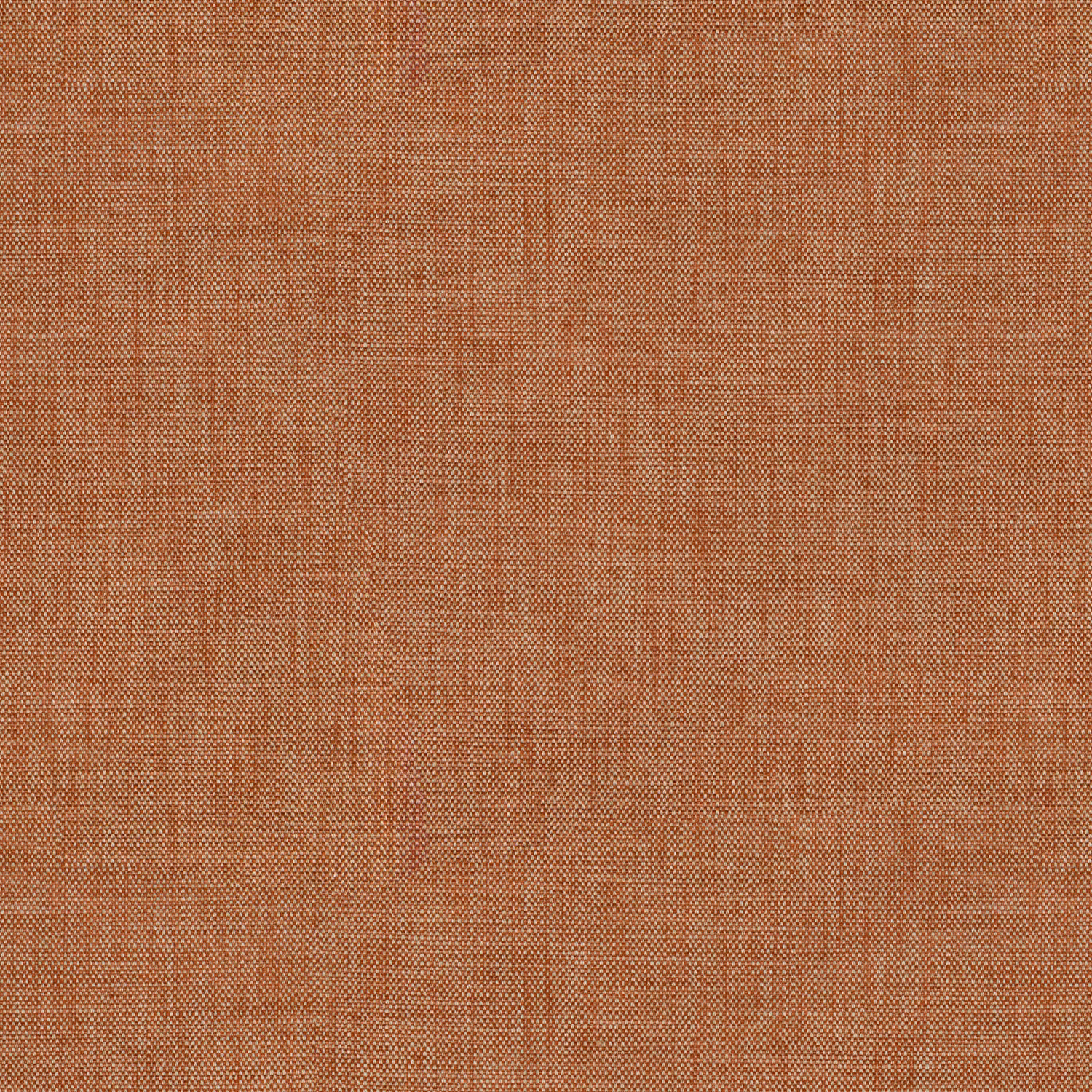 Close view of warm spice terracotta fabric with a fine, softly varied woven grid
